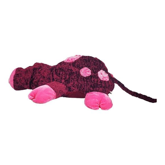 Six Flags Pig Plush Pink Red Spots Prize Toy Amusement Park Floppy Laying Pillow - Picture 2 of 11